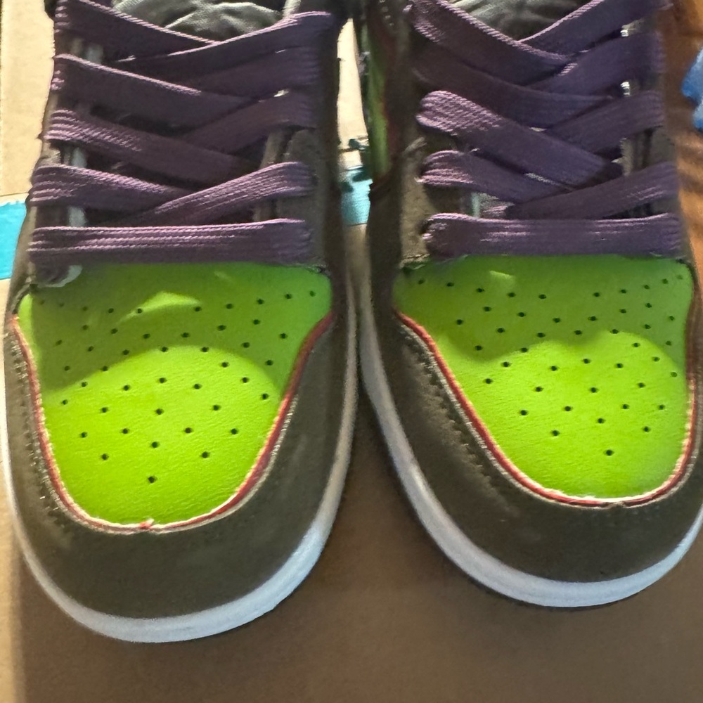 Green and Purple Sneakers
